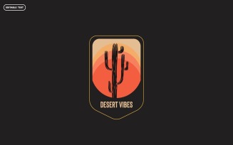 Vector Desert Badge Vintage Logo