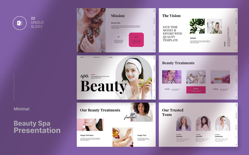 Beauty Spa Presentation Template PowerPoint Template