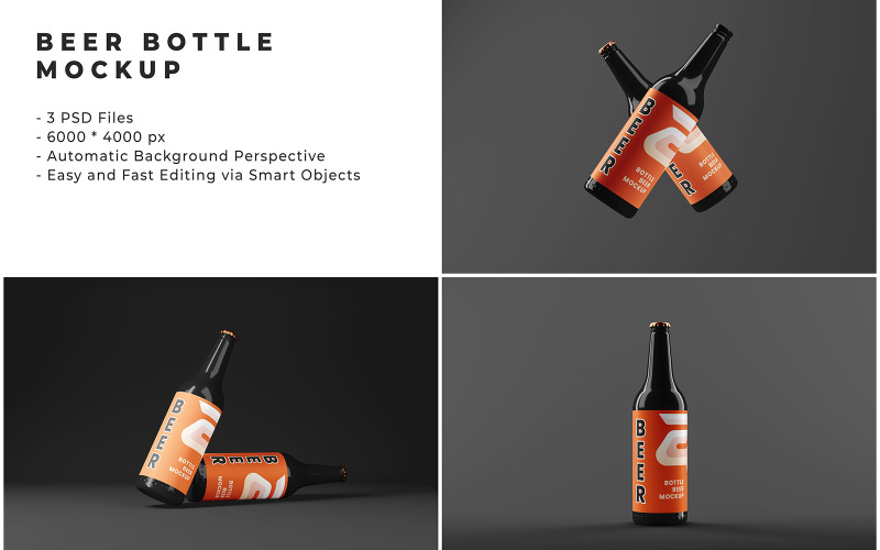 Beer Bottle Mockup Template Product Mockup