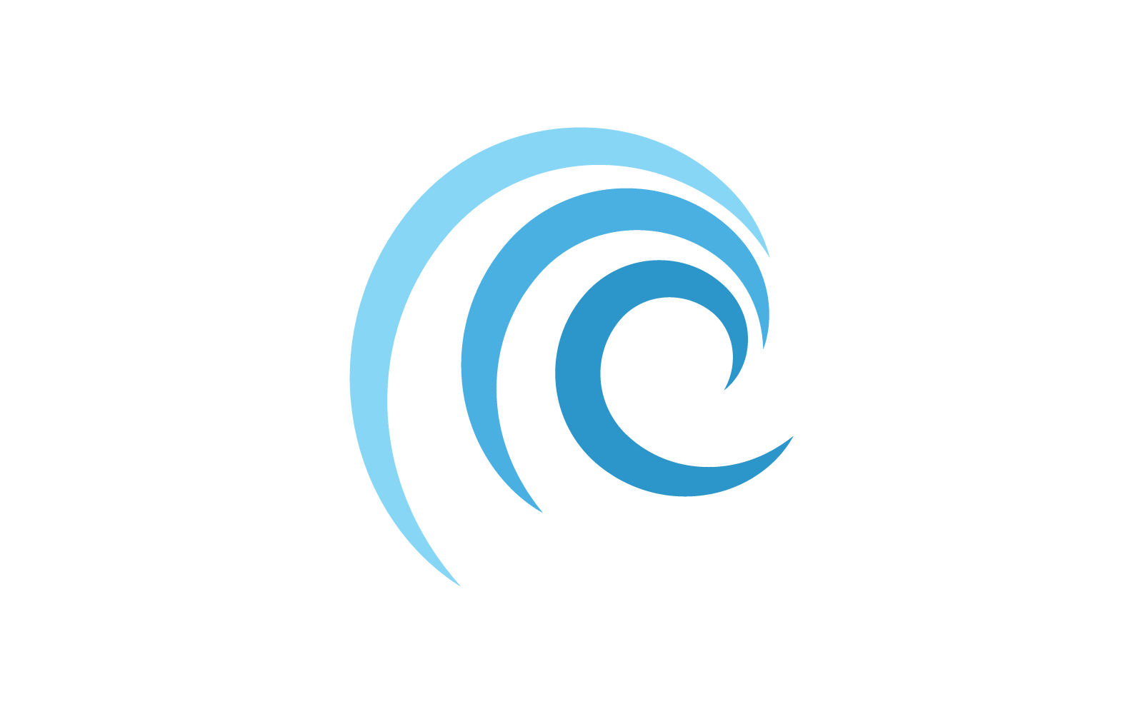Circle Water Wave illustration logo vector design plat