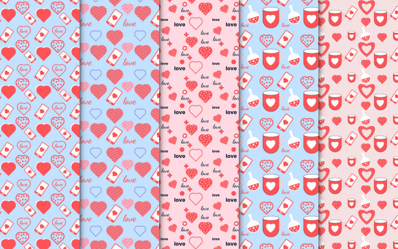 Heart shape pattern decoration vector Pattern