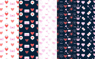 Valentine love pattern decoration vector