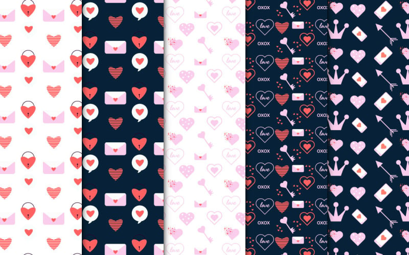 Valentine love pattern decoration vector Pattern