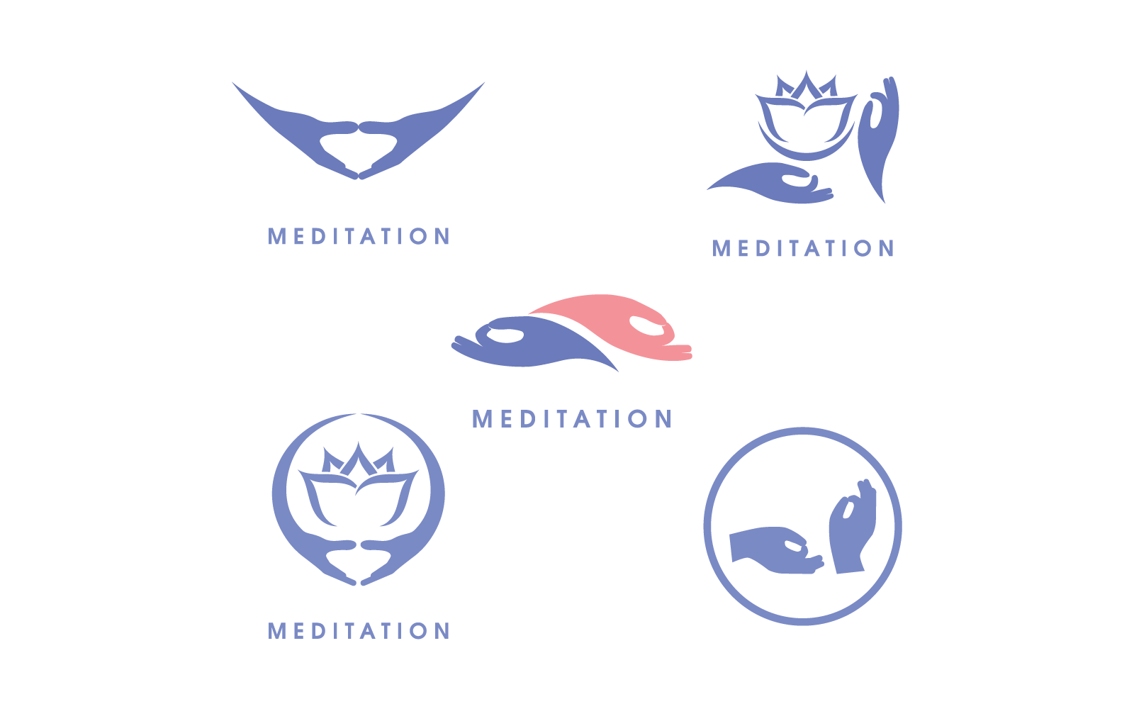 Zen flor Lotus flores ilustración logo vector diseño