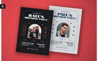 Creative Bold Birthday Party Invitation