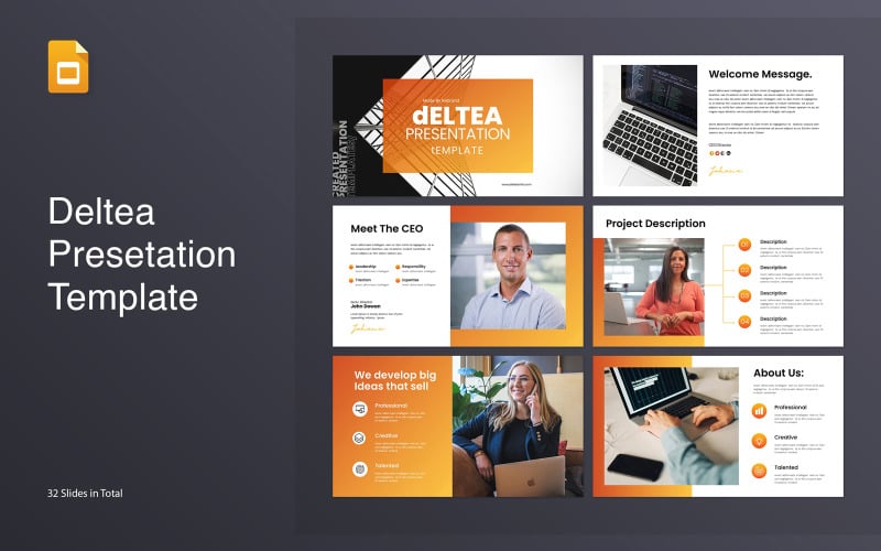 Deltea Corporate PresentationTemplate Google Slide