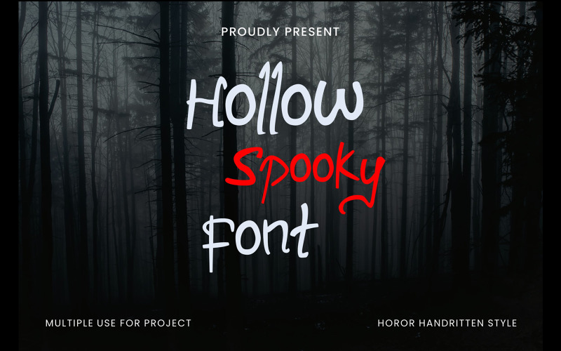 Font - Hollow Spooky Handwritten