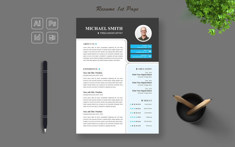 Minimalist Resume Design Layout Resume Template