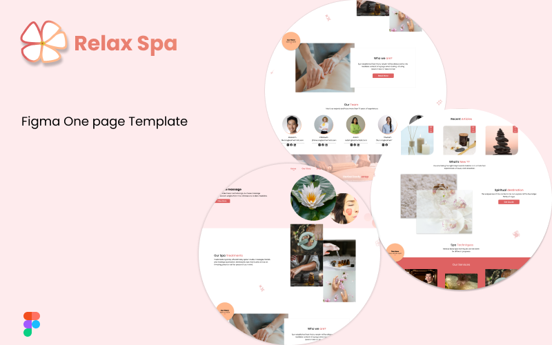 Relax Spa - One Page Figma Template UI Element