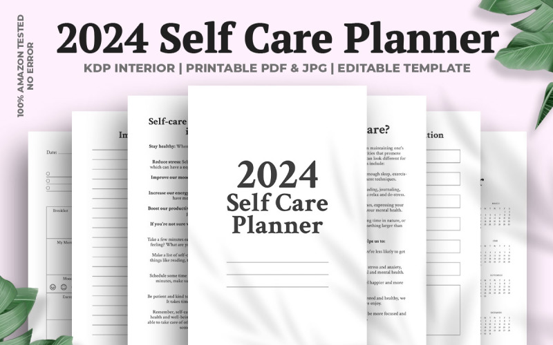 2024 Self Care Planner Kdp Interior