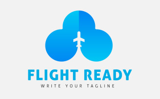 Travel Logo Design Template. Concepts For Cloud And Airplane
