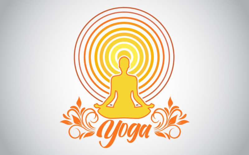 Yoga Girl Circles T-Shirt Template T-shirt
