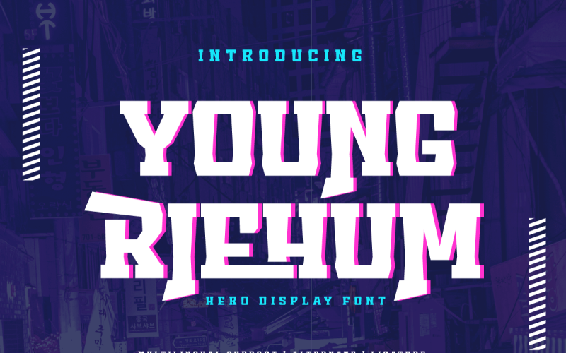 Young Riehum | Display Hero Font