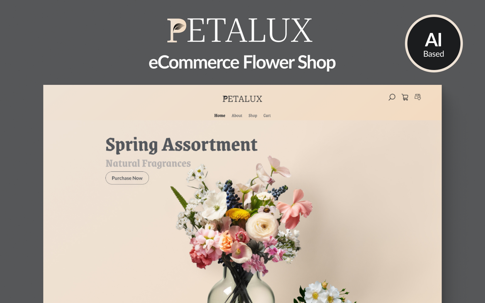 Blooming Beauty: Petalux - Your Exquisite Flower Shop eCommerce HTML Template