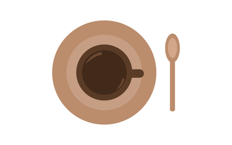 Coffee cup illustrated and colored in vector Vector Graphic