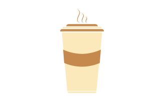 Coffee cup illustrated in vector on white background