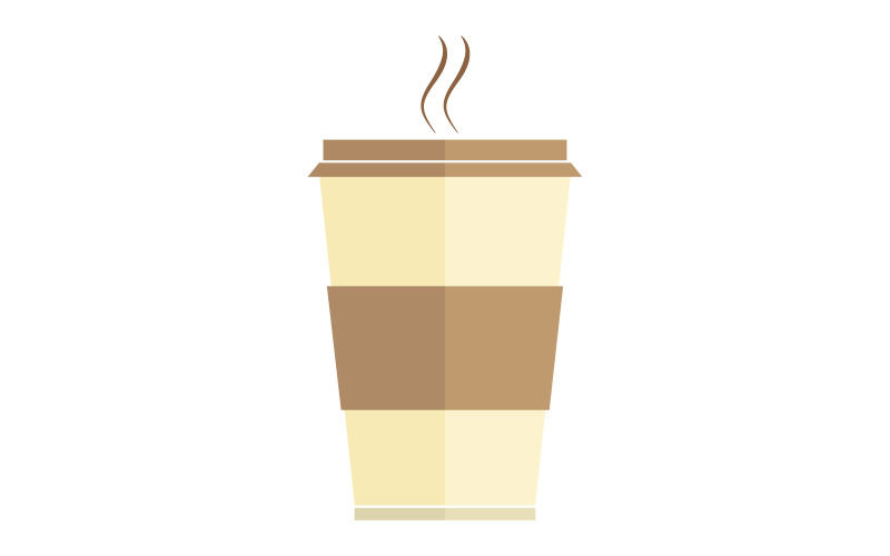 Coffee cup illustrated on a white background Vector Graphic