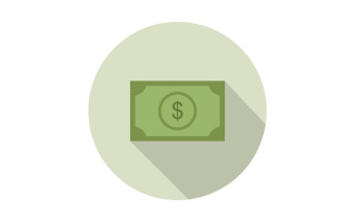 Dollar illustrated in vector on a white background