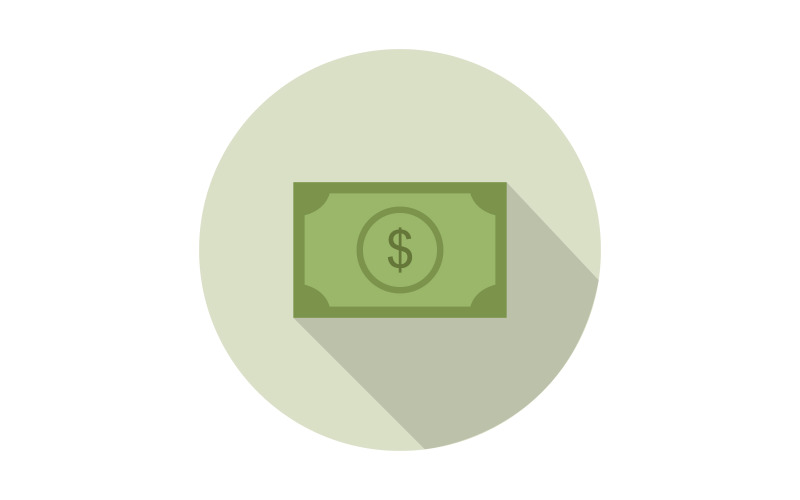 Dollar illustrated in vector on a white background Vector Graphic