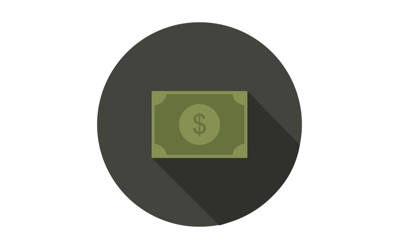Dollar illustrated in vector on background Vector Graphic