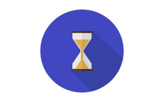 Hourglass illustrated on a white background