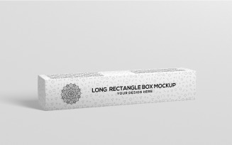 Long Rectangle Packaging Box Mockup