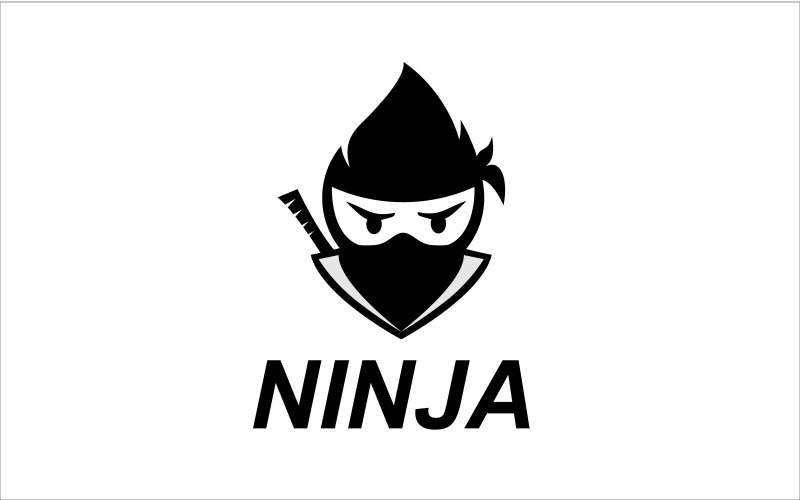 Ninja Moderen blak Logo Minimalis Logo Template