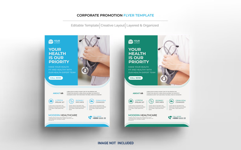 Revolutionize Your Healthcare Campaign with our Premium PSD Flyer Template Corporate Identity