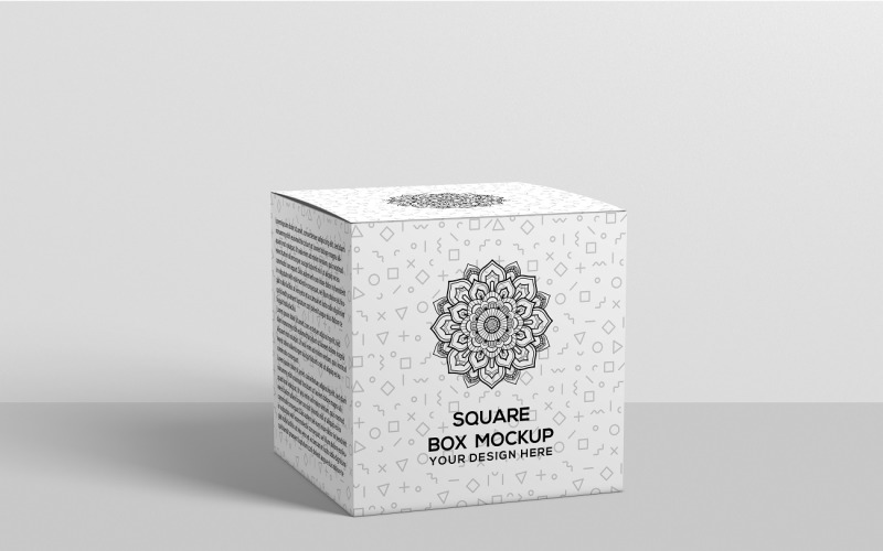 Square Box - Square Box Packaging Mockup Product Mockup