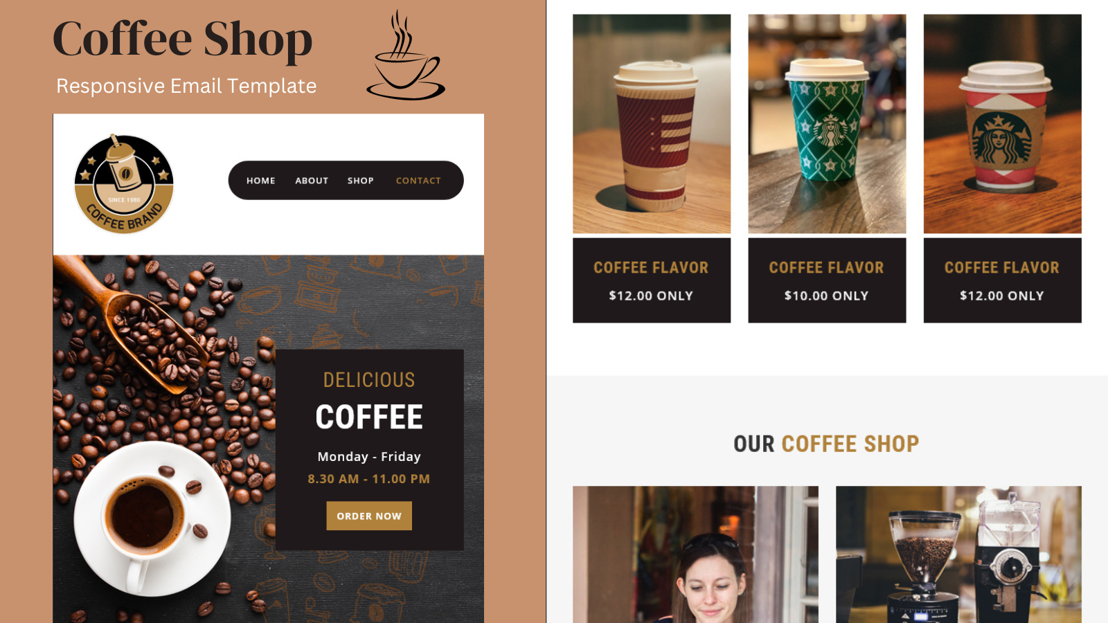 Template #341320 Clean Coffee Webdesign Template - Logo template Preview