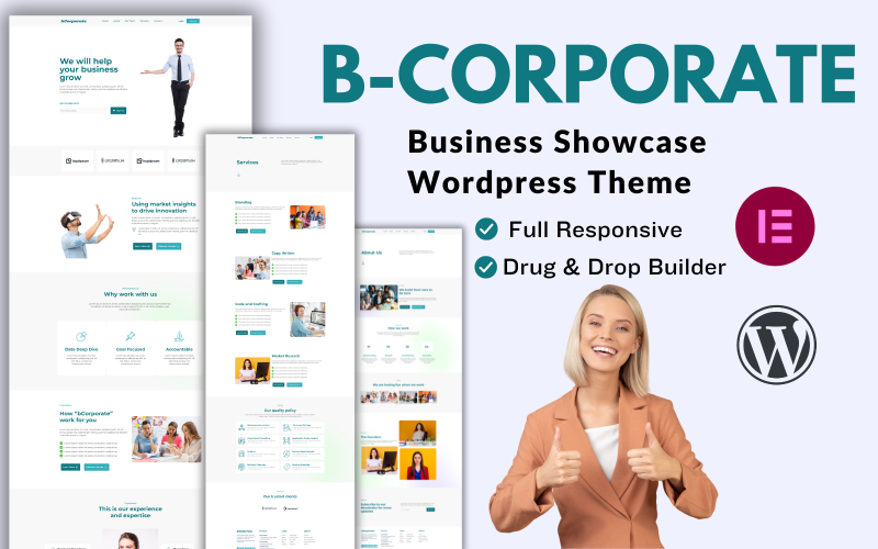 B-corporate Business Coach Wordpress Theme WordPress Theme