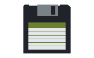 Floppy illustrated on a white background