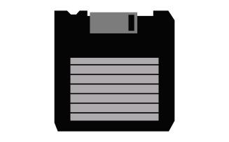 Floppy on a white background in vector