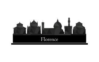 Florence skyline on background in vector