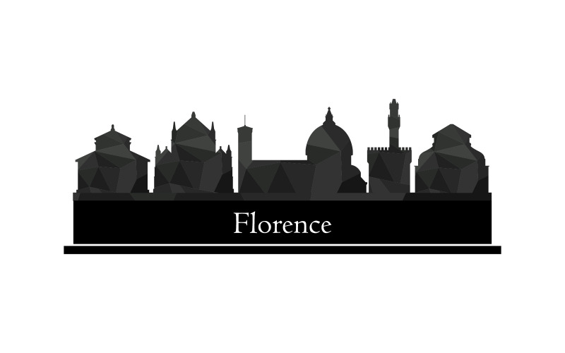 Florence skyline on background in vector Vector Graphic
