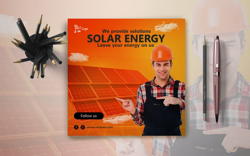Renewable Solar Energy Flyer Template Corporate Identity