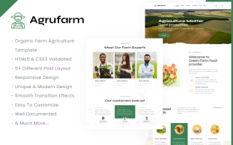 Agrufarm - Organic Farm Agriculture Template