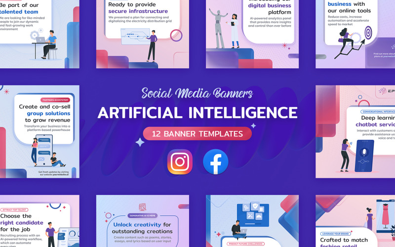 Artificial Intelligence - AI Banner Templates Social Media