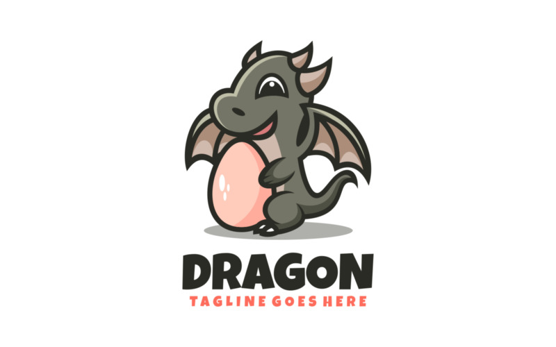 Dragon Mascot Cartoon Logo Logo Template