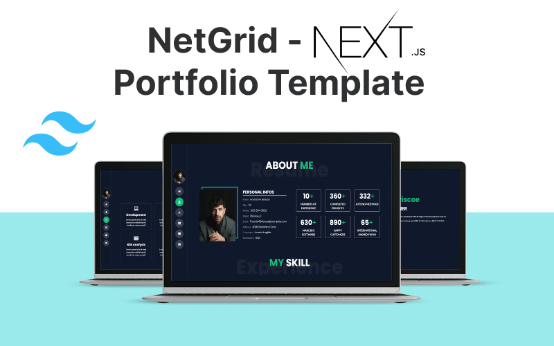 NetGrid - NextJS Portfolio Template Website Template