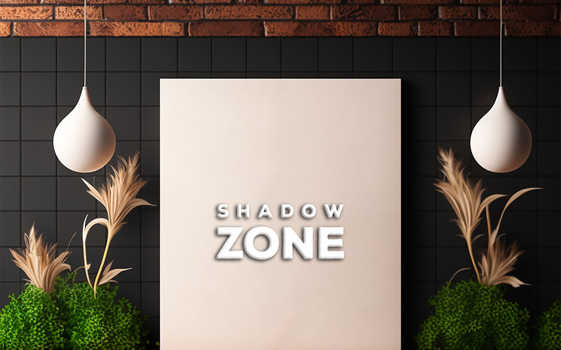 Sing Logo mockup | Shadow Zone Sing Mockup. Product Mockup