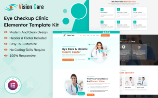 Vision Care - Eye Checkup Clinic Elementor Template Kit