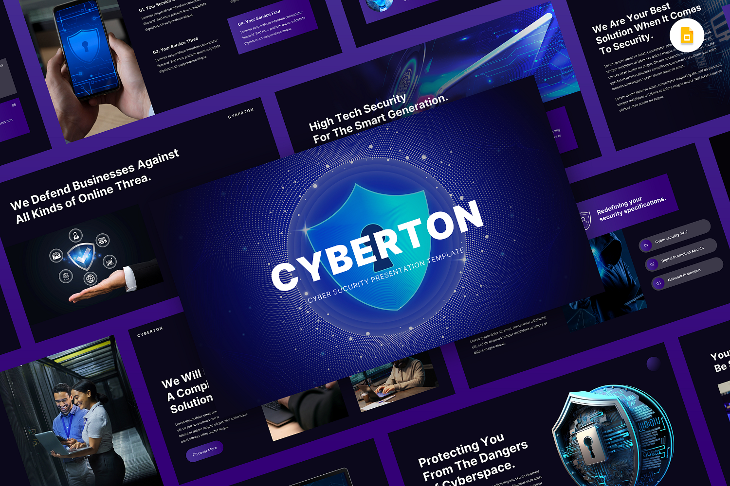 Cyberton - Cyber Security Google Slide Template