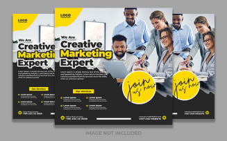 Creative Marketing Yellow And Black Social Media Post