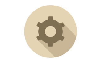 Gear illustrated on a white background in vector
