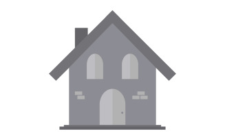 House in vector and colored on a white background