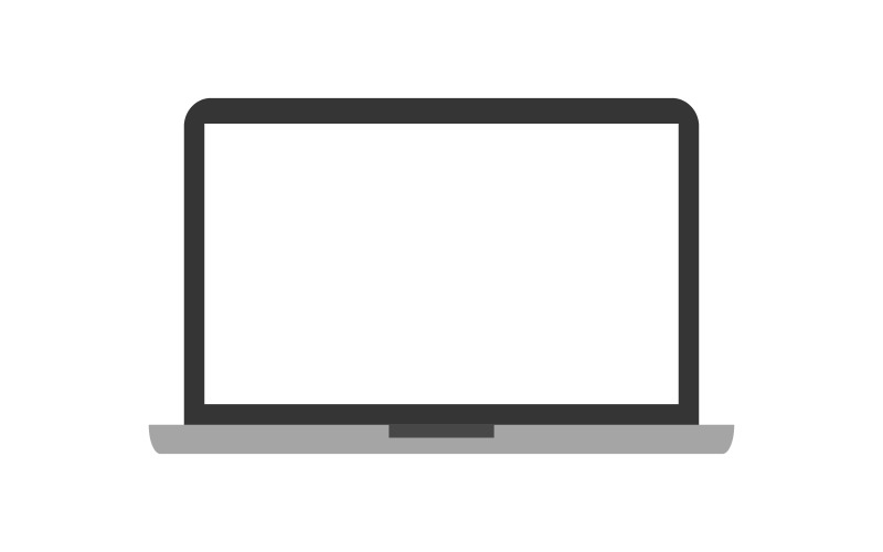 Laptop illustrated on a white background in vector Vector Graphic