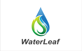Logo NatureLeaf water Minimalist Memplates