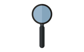 Magnifying glass illustrated on a white background