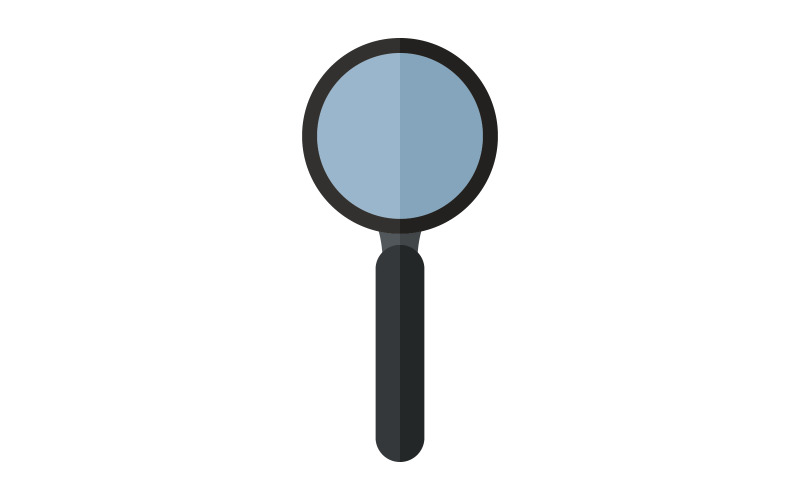 Magnifying glass illustrated on a white background Vector Graphic